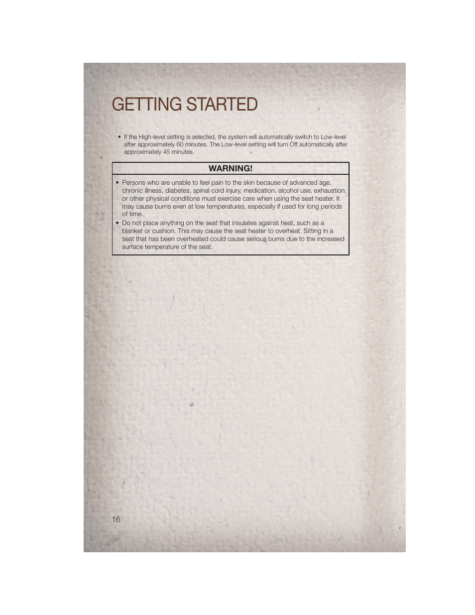 Getting started | Jeep 2011 Compass - User Guide User Manual | Page 18 / 80