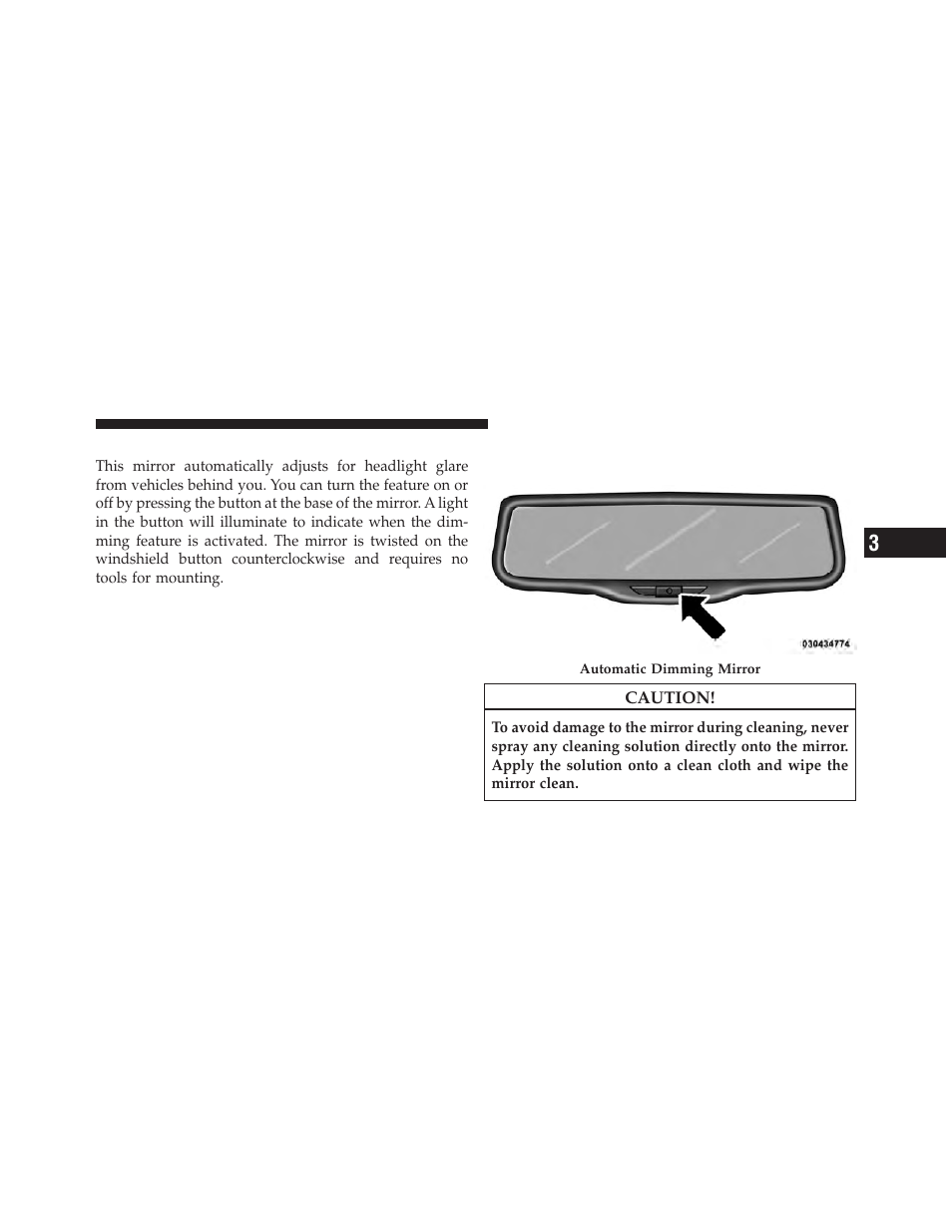 Automatic dimming mirror — if equipped | Jeep 2011 Grand Cherokee - Owner Manual User Manual | Page 111 / 587