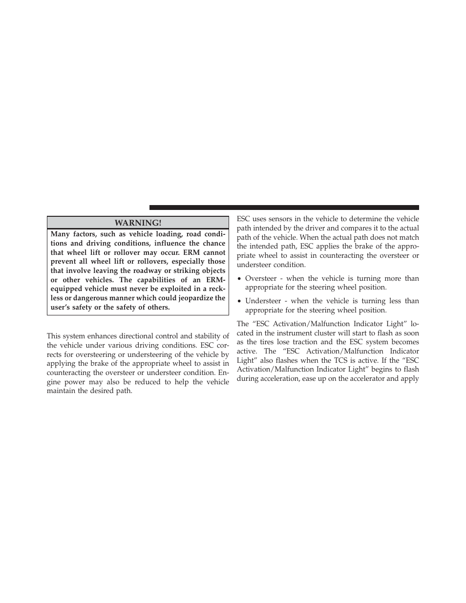 Electronic stability control (esc) | Jeep 2011 Grand Cherokee - Owner Manual User Manual | Page 386 / 587