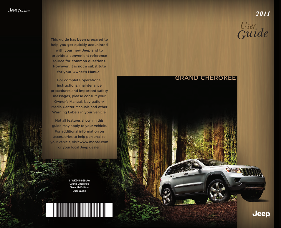 Jeep 2011 Grand Cherokee - User Guide User Manual | 100 pages