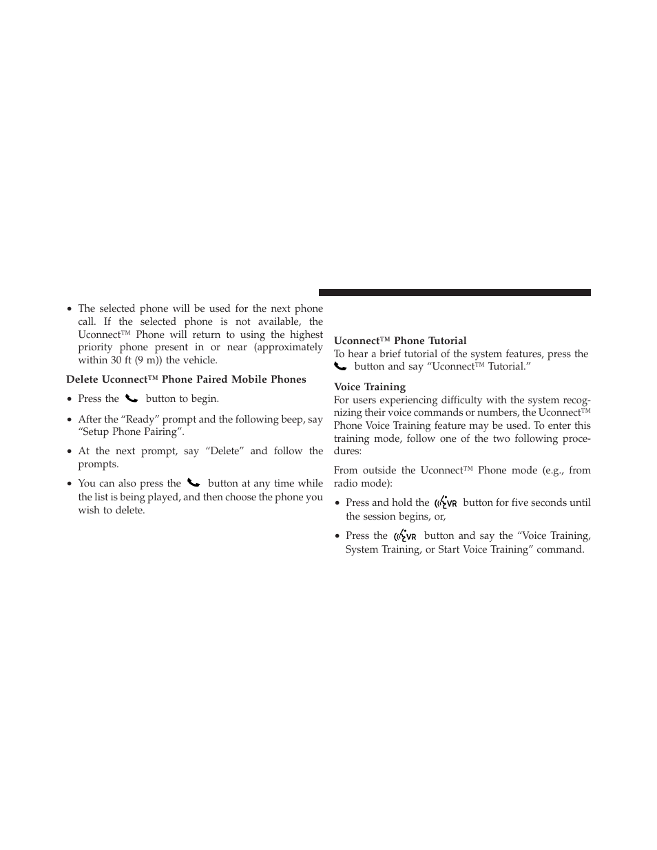 Things you should know about your uconnect™ phone, Things you should know about your, Uconnect™ phone | Jeep 2011 Liberty - Owner Manual User Manual | Page 124 / 542