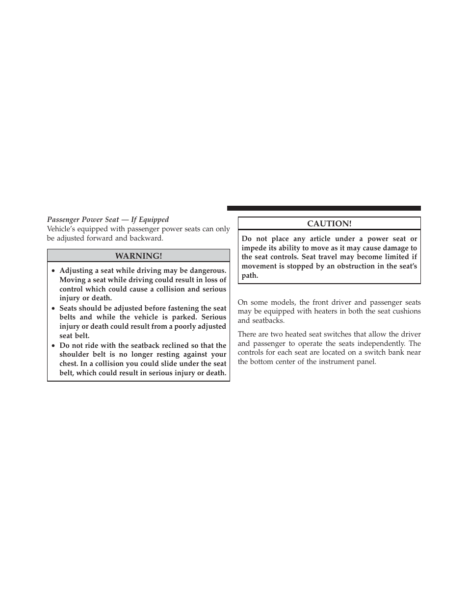 Heated seats — if equipped | Jeep 2011 Liberty - Owner Manual User Manual | Page 142 / 542