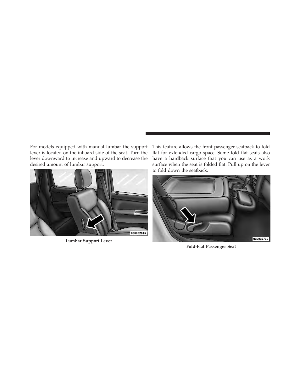 Manual lumbar support — if equipped, Fold-flat front passenger seat — if equipped, Fold-flat front passenger seat — if | Equipped | Jeep 2011 Liberty - Owner Manual User Manual | Page 146 / 542