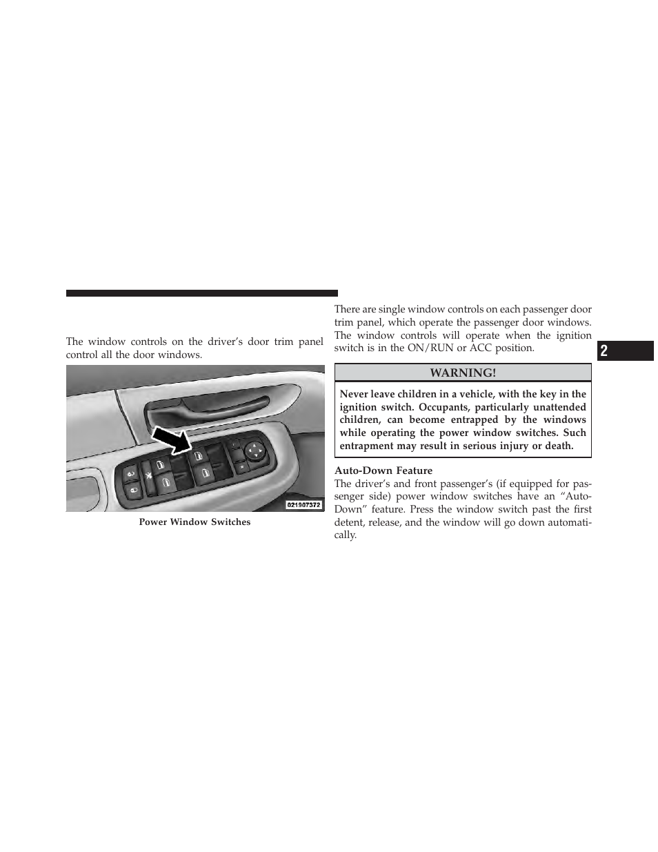 Windows, Power windows | Jeep 2011 Liberty - Owner Manual User Manual | Page 37 / 542