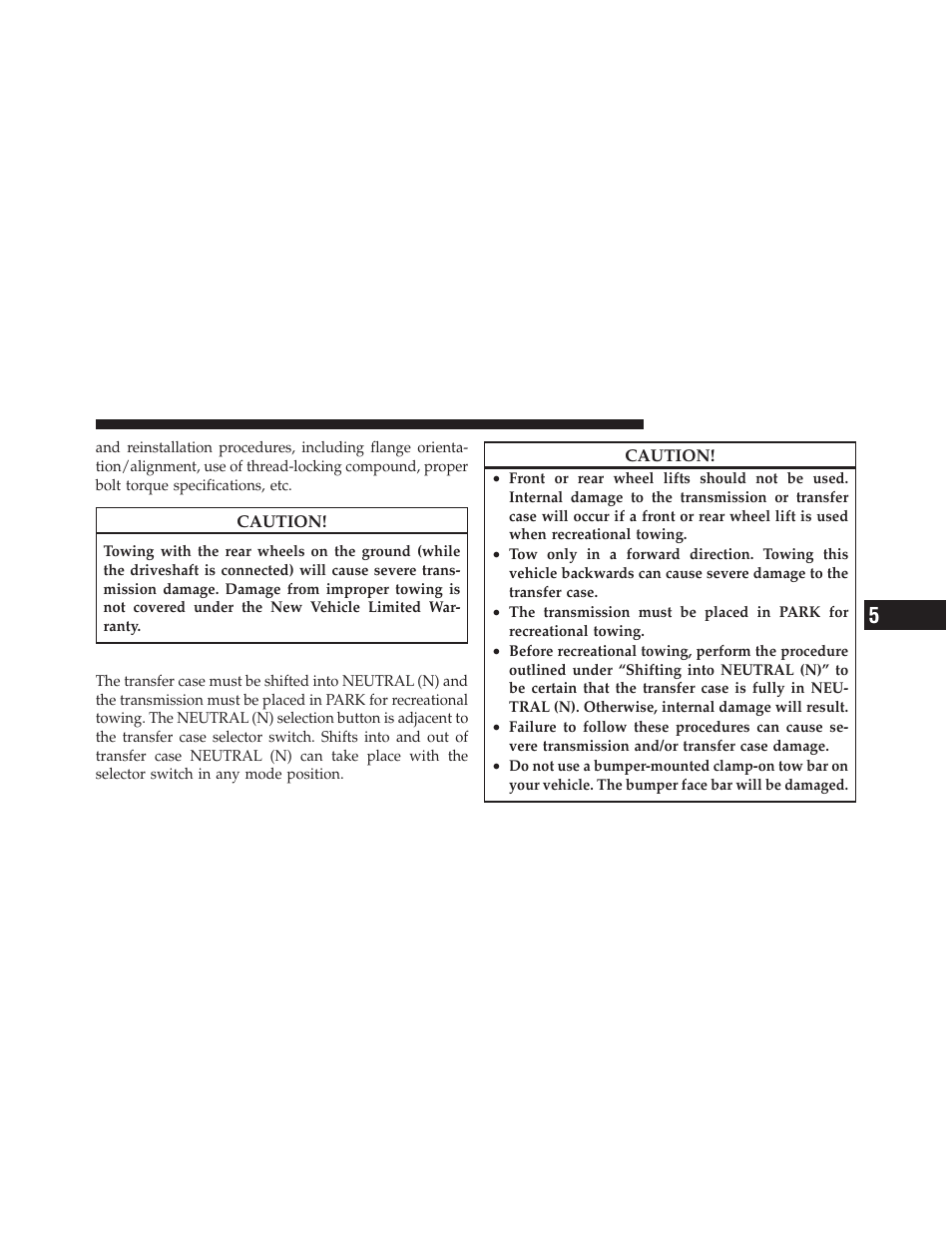 Recreational towing — four-wheel drive models, Recreational towing — four-wheel drive, Models | Jeep 2011 Liberty - Owner Manual User Manual | Page 417 / 542