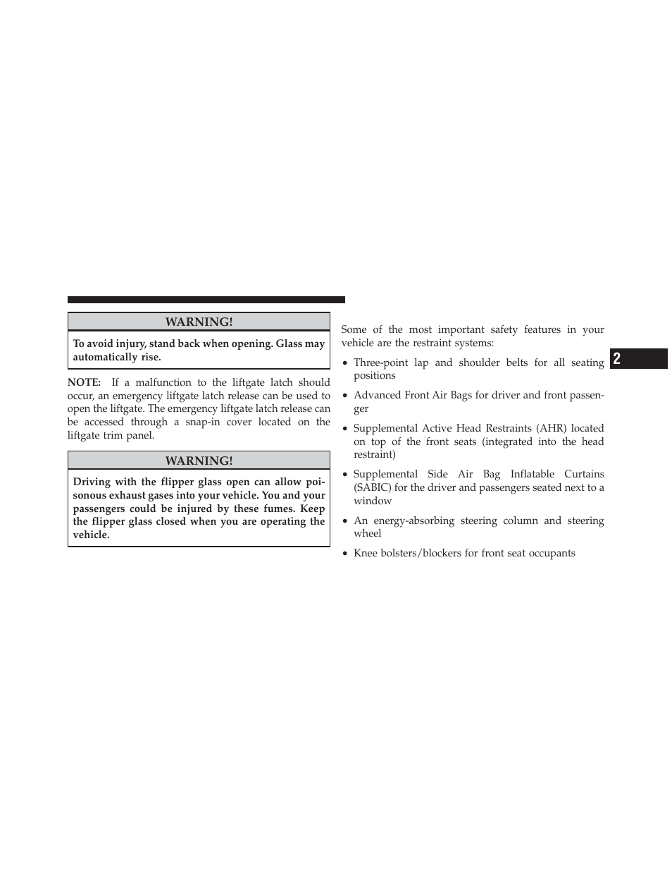 Occupant restraints | Jeep 2011 Liberty - Owner Manual User Manual | Page 43 / 542