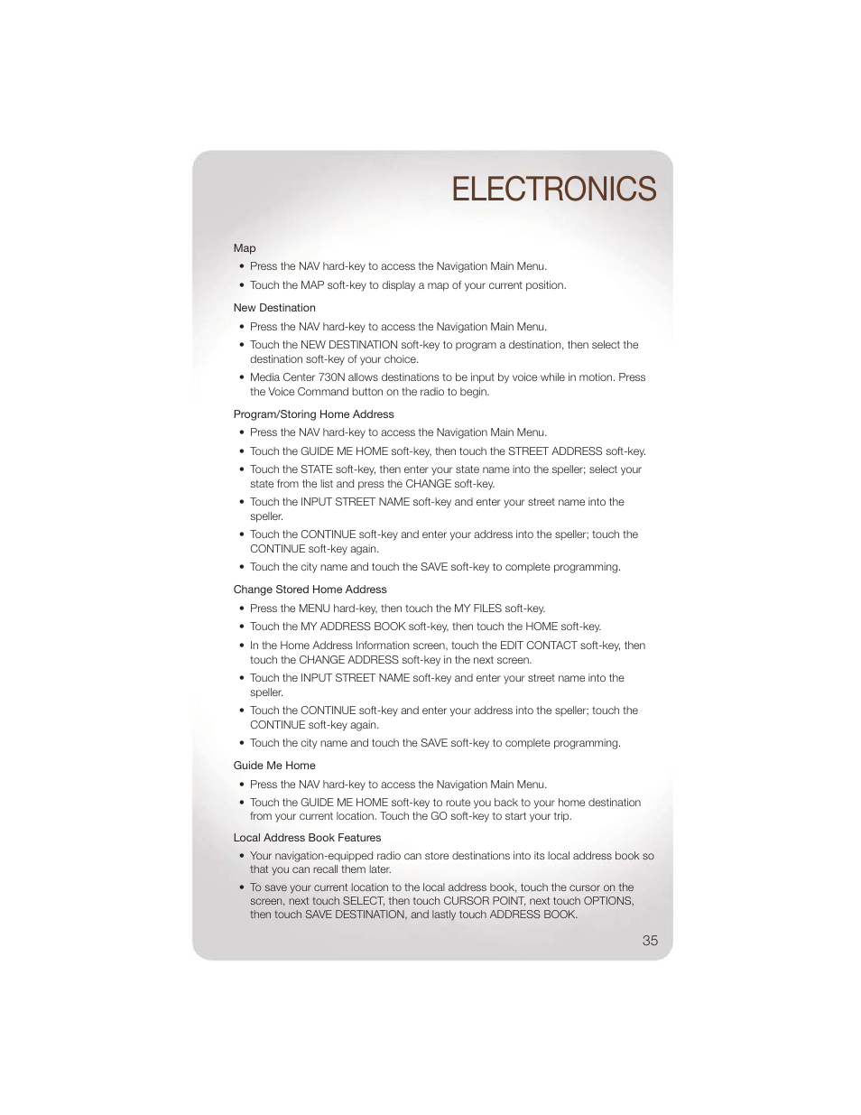 Electronics | Jeep 2011 Liberty - User Guide User Manual | Page 37 / 88