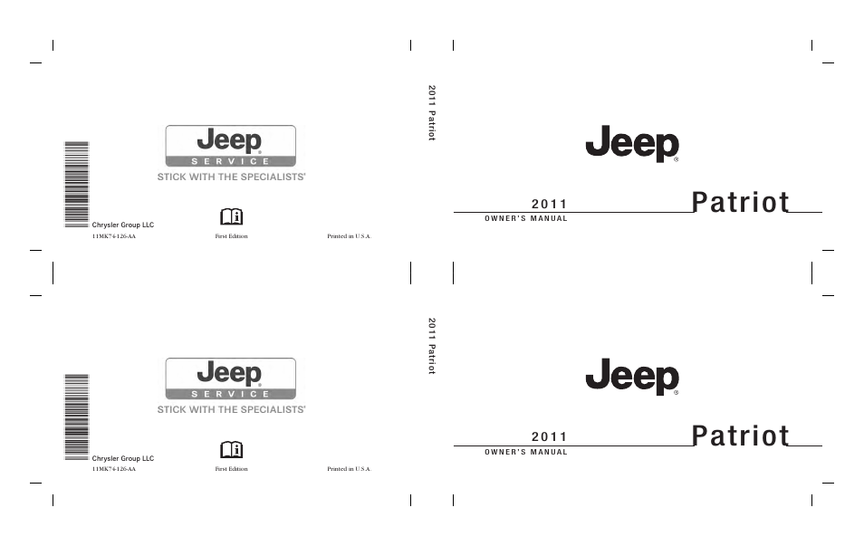 Jeep 2011 Patriot - Owner Manual User Manual | 490 pages