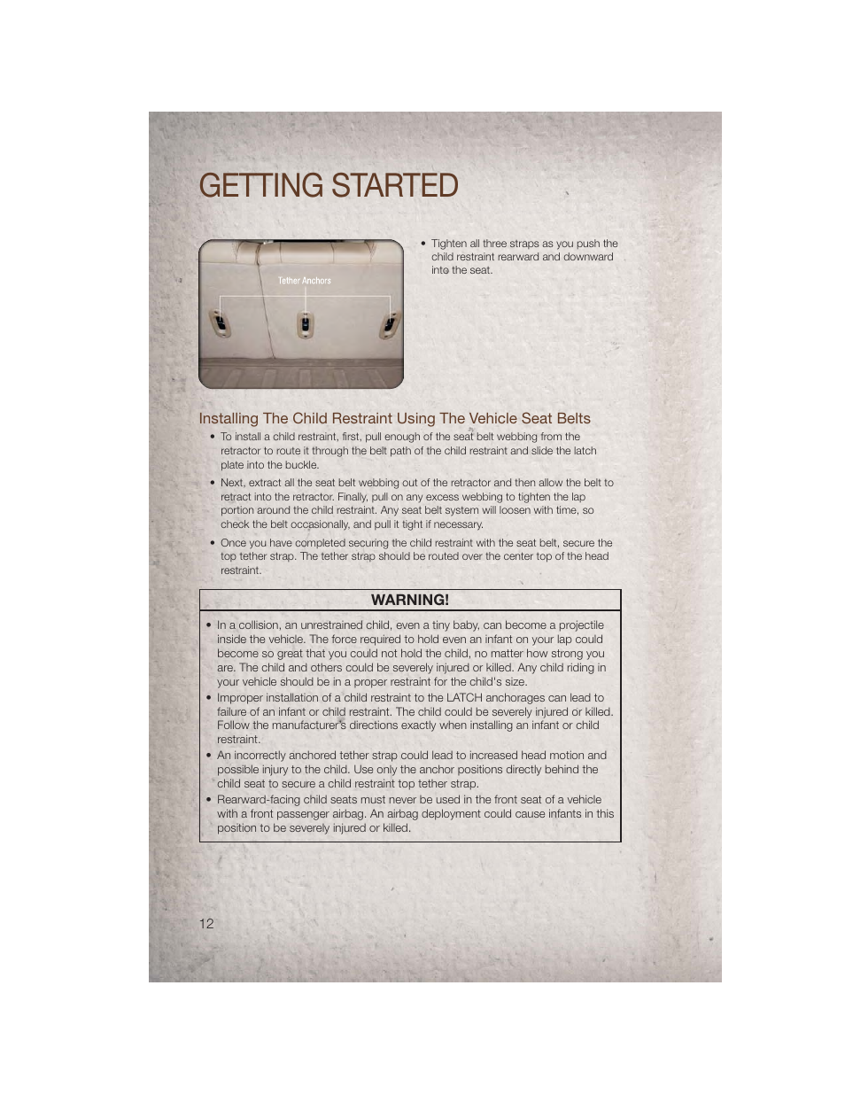 Getting started | Jeep 2011 Patriot - User Guide User Manual | Page 14 / 80