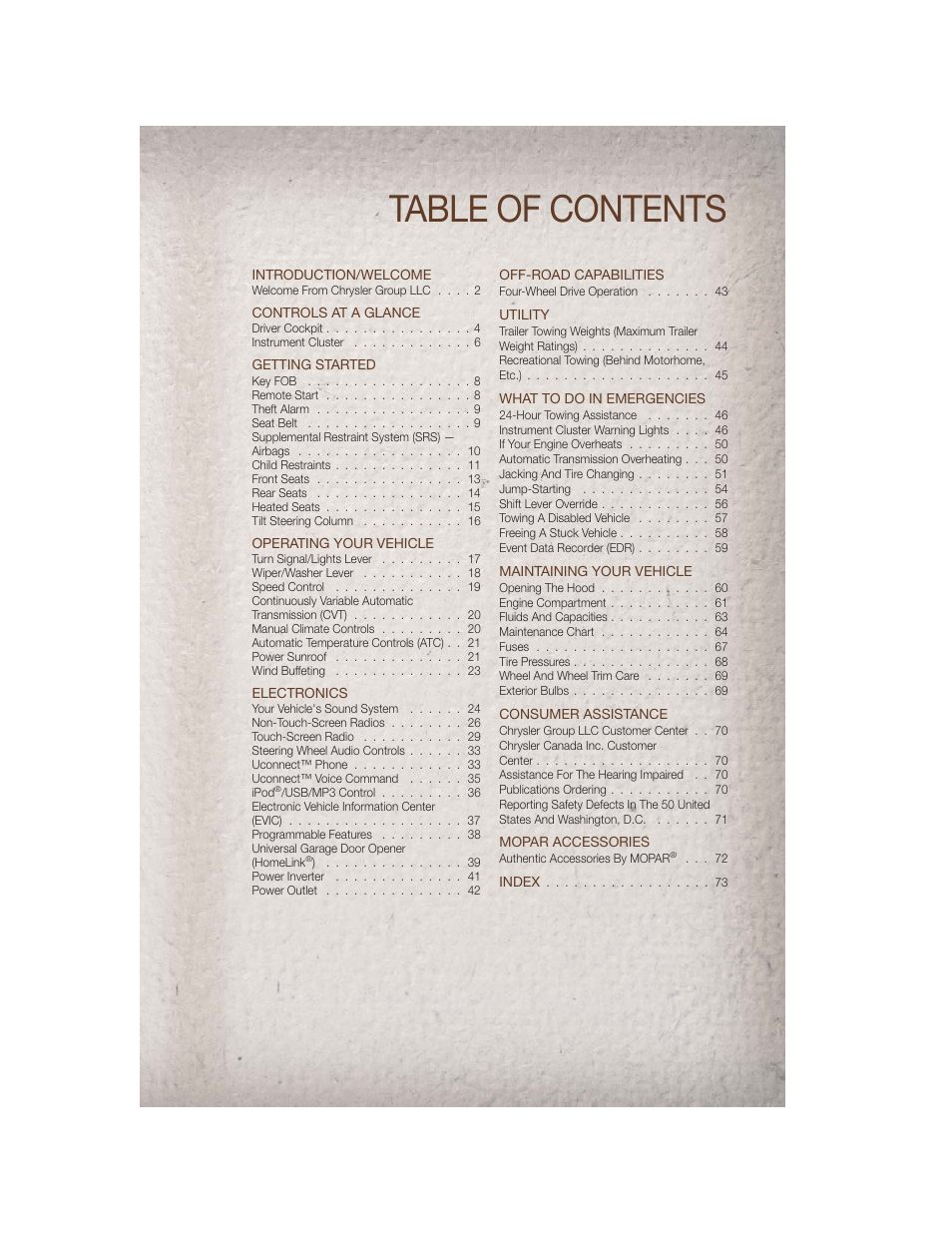 Jeep 2011 Patriot - User Guide User Manual | Page 3 / 80