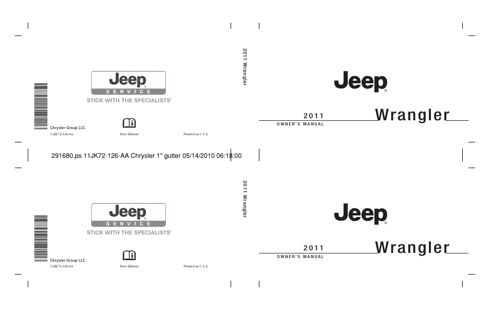 Jeep 2011 Wrangler - Owner Manual User Manual | 603 pages