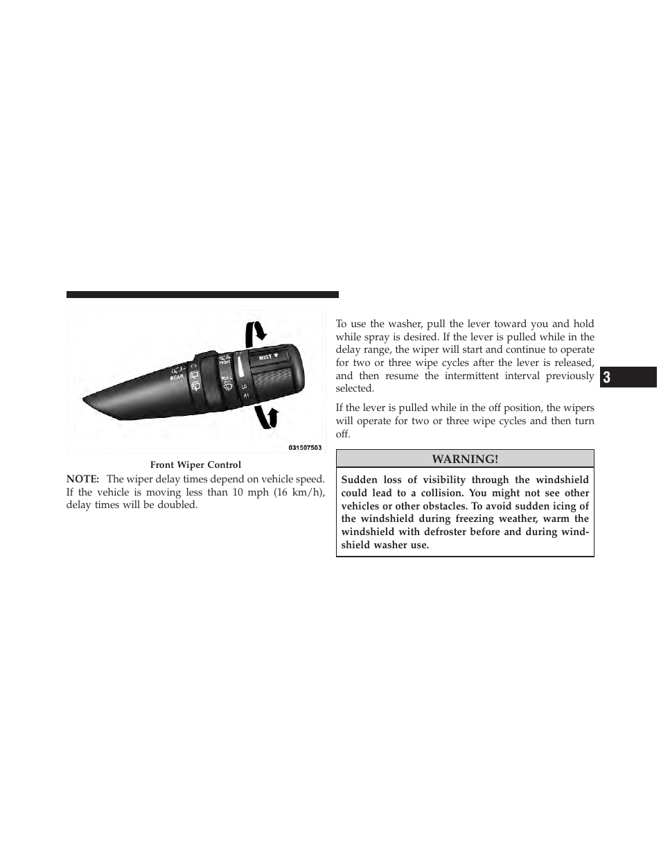 Windshield washers | Jeep 2011 Wrangler - Owner Manual User Manual | Page 159 / 603