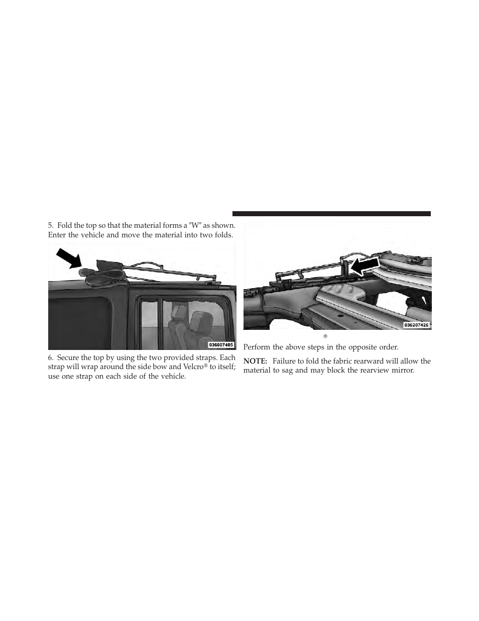 Closing the sunriderĥ, Closing the sunrider | Jeep 2011 Wrangler - Owner Manual User Manual | Page 254 / 603