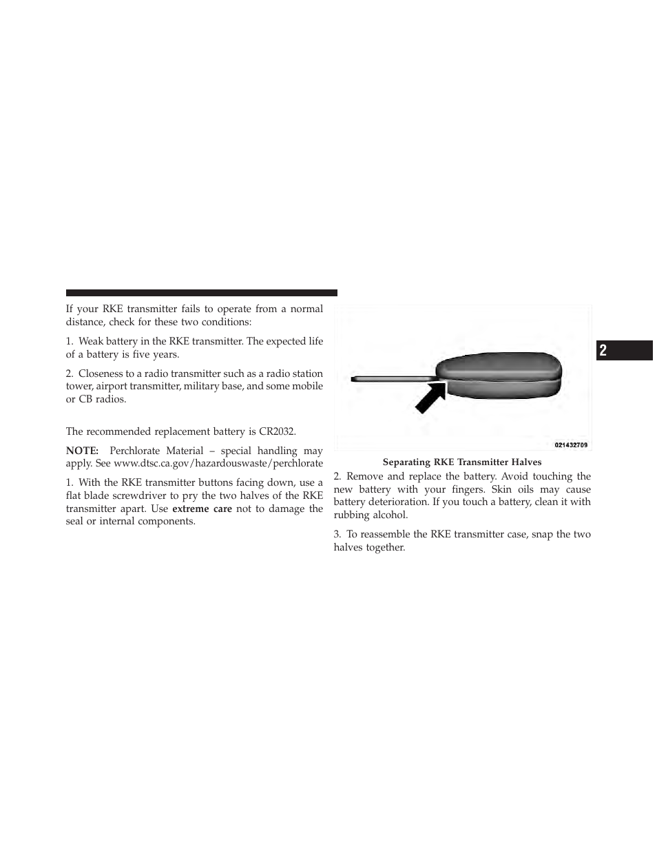 Transmitter battery replacement | Jeep 2011 Wrangler - Owner Manual User Manual | Page 27 / 603