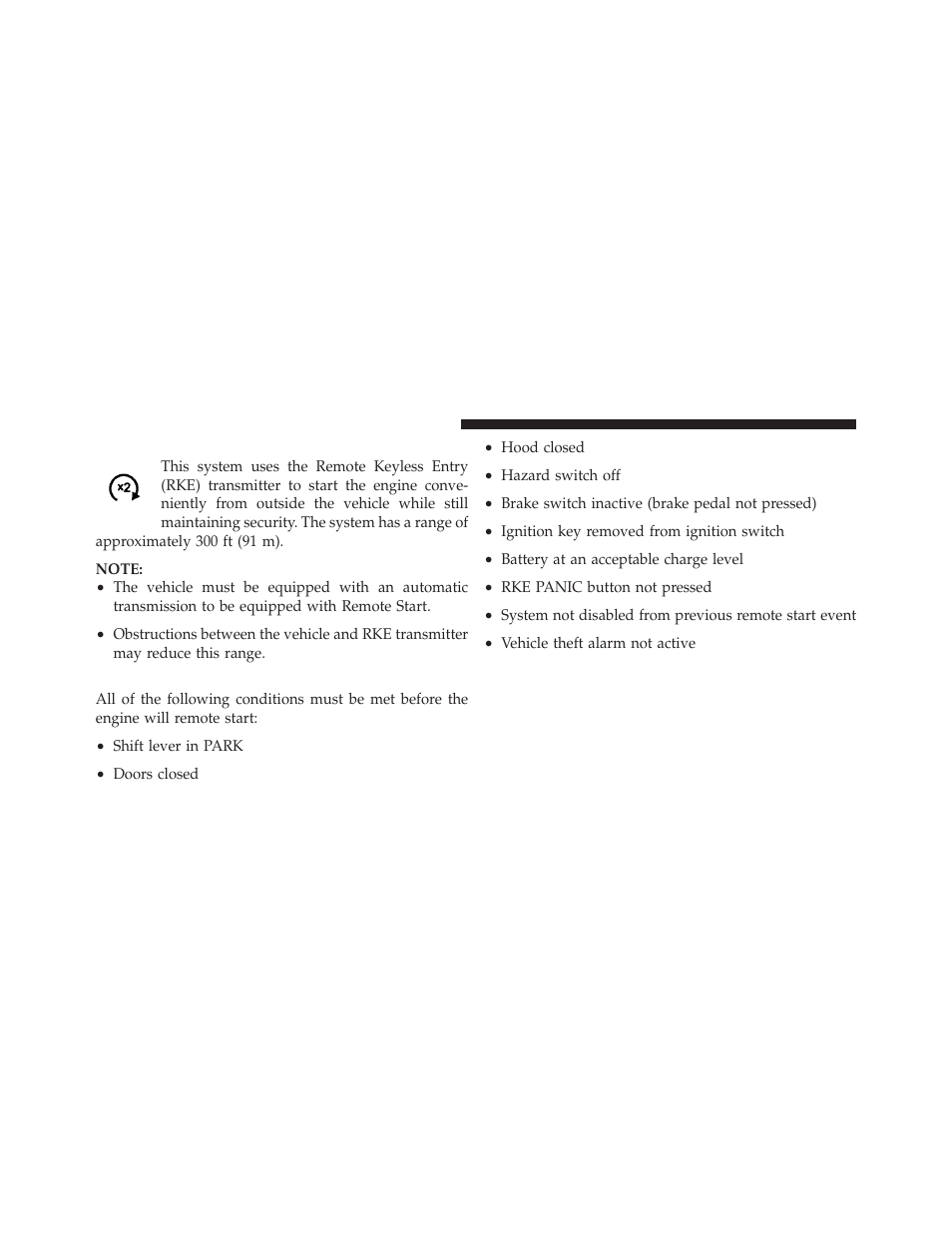Remote starting system — if equipped, How to use remote start | Jeep 2011 Wrangler - Owner Manual User Manual | Page 28 / 603