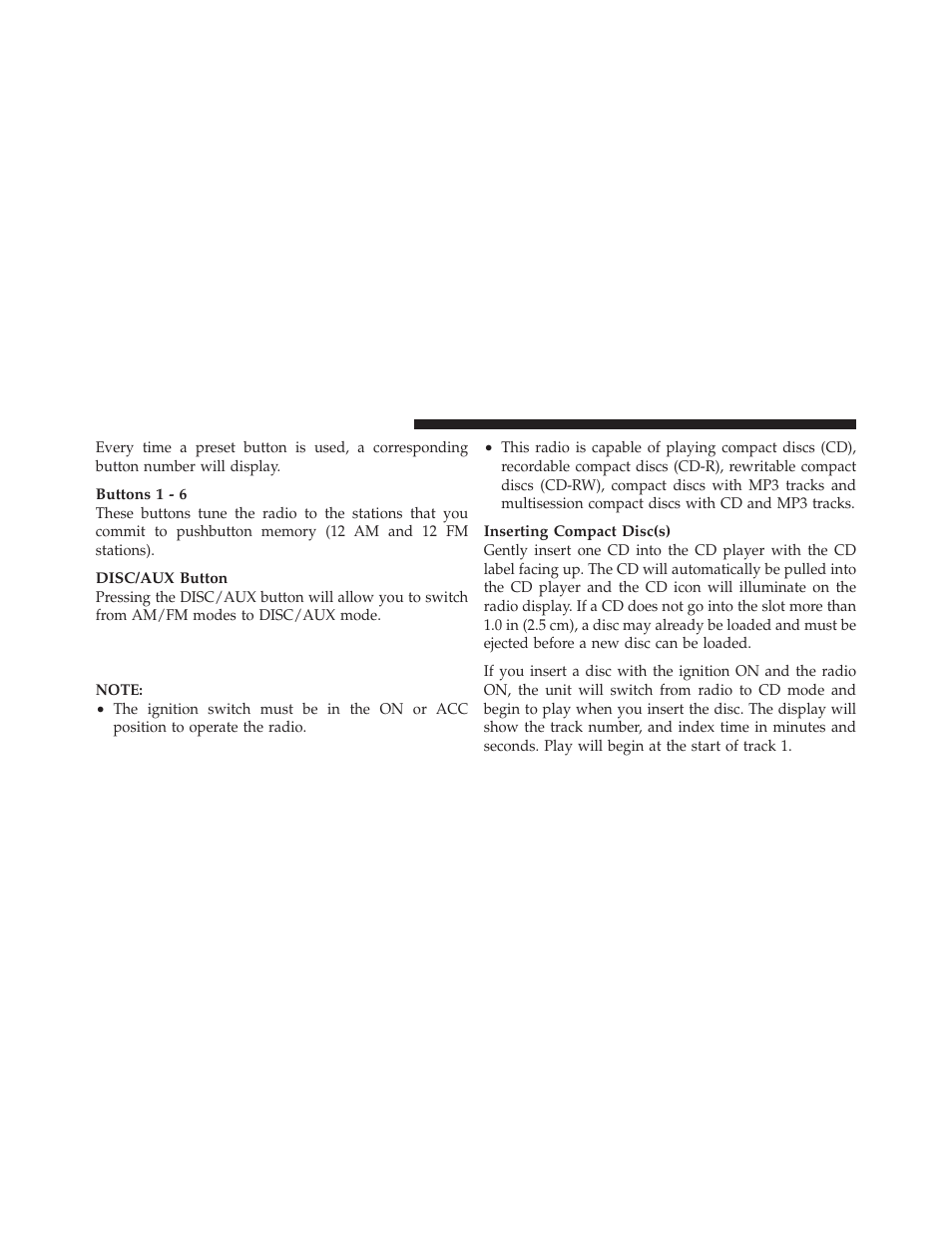 Operation instructions — cd mode for cd, And mp3 audio play | Jeep 2011 Wrangler - Owner Manual User Manual | Page 334 / 603