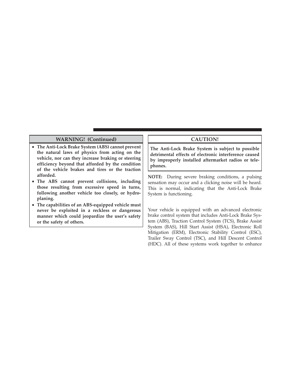 Electronic brake control system | Jeep 2011 Wrangler - Owner Manual User Manual | Page 412 / 603