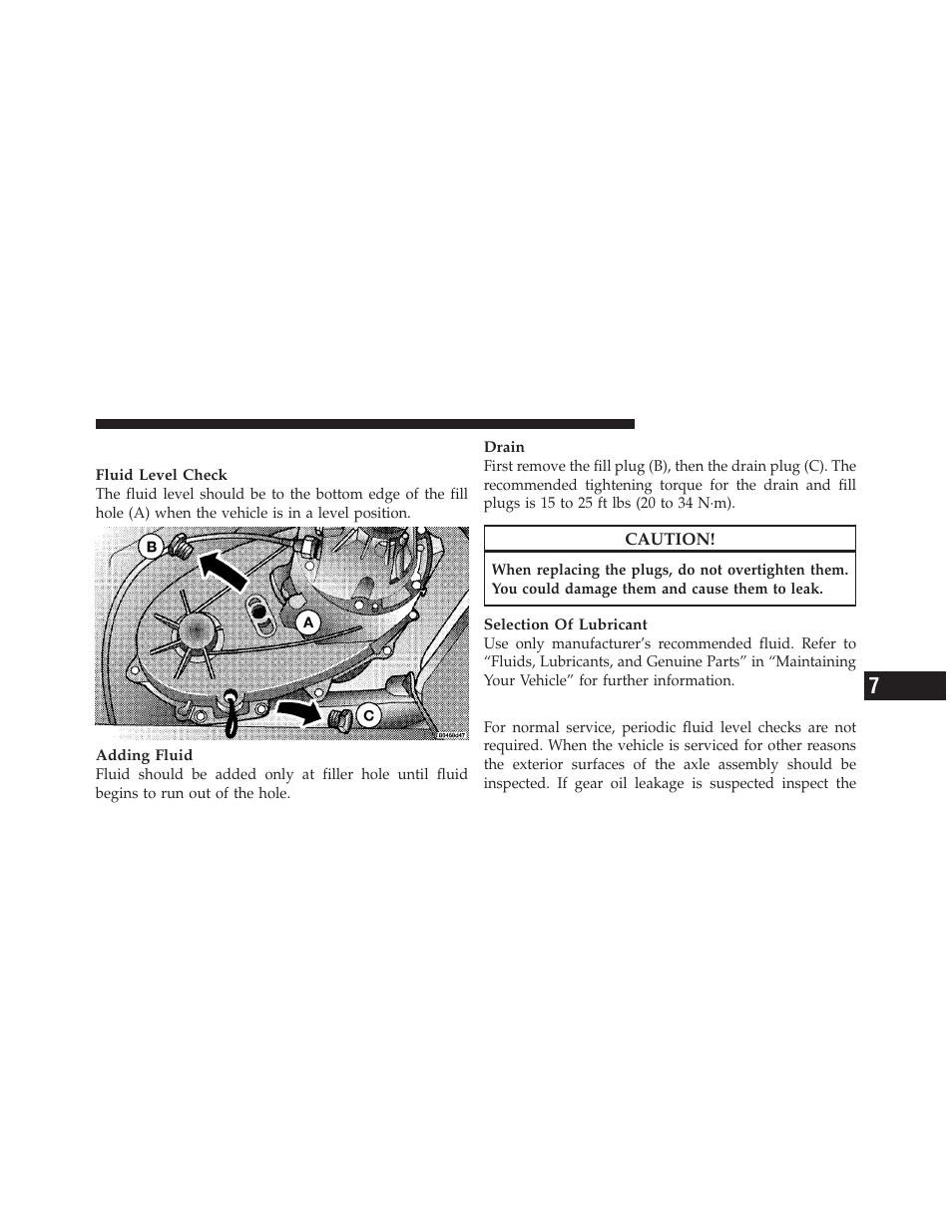 Transfer case, Front/rear axle fluid | Jeep 2011 Wrangler - Owner Manual User Manual | Page 533 / 603