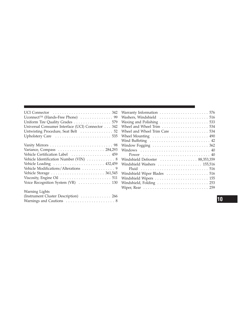 Jeep 2011 Wrangler - Owner Manual User Manual | Page 601 / 603