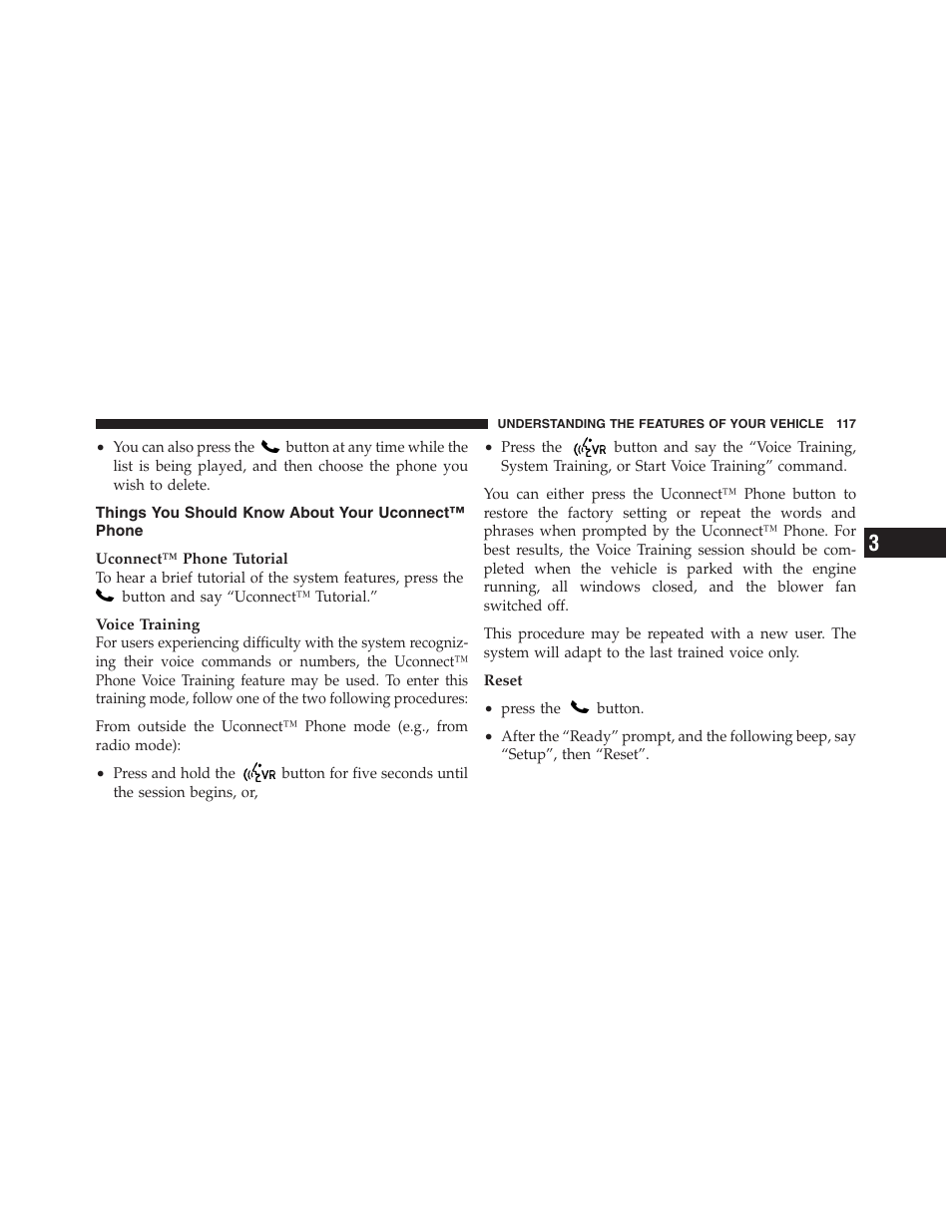 Things you should know about your uconnect™ phone, Things you should know about your, Uconnect™ phone | Jeep 2012 Compass - Owner Manual User Manual | Page 119 / 497