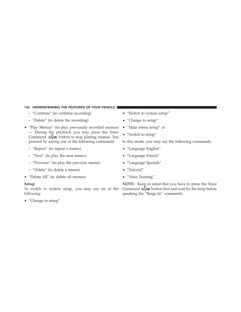 Jeep 2012 Compass - Owner Manual User Manual | Page 134 / 497