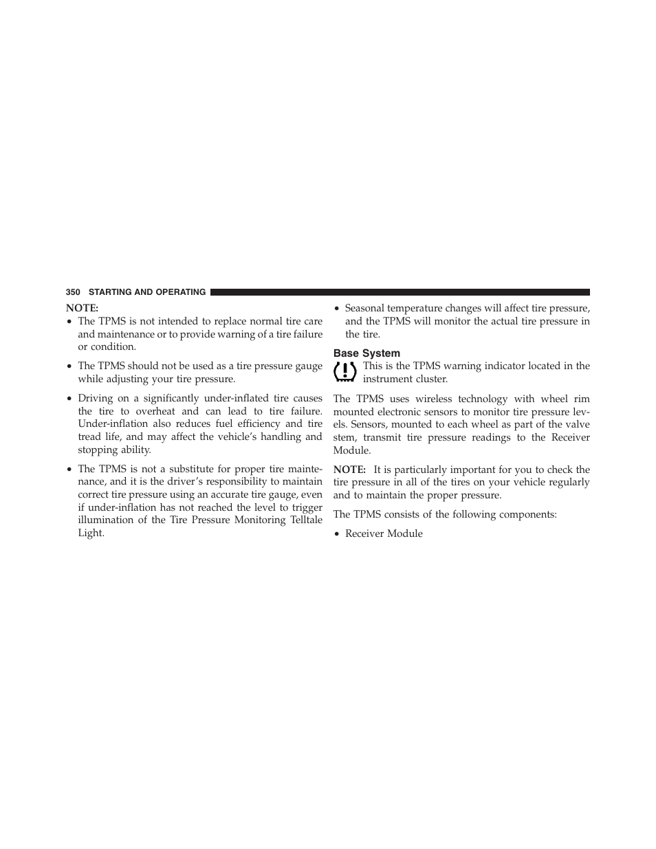 Base system | Jeep 2012 Compass - Owner Manual User Manual | Page 352 / 497