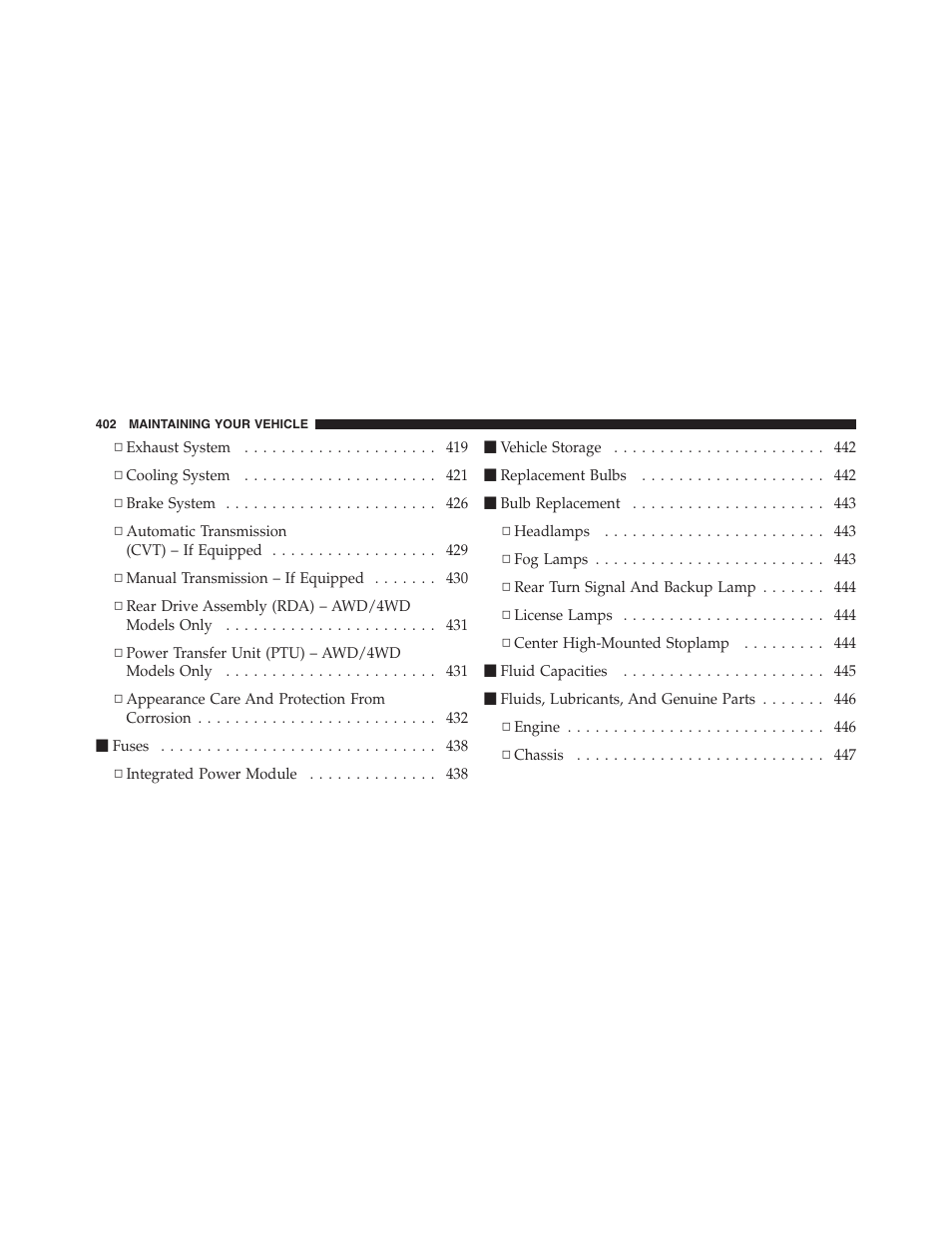 Jeep 2012 Compass - Owner Manual User Manual | Page 404 / 497