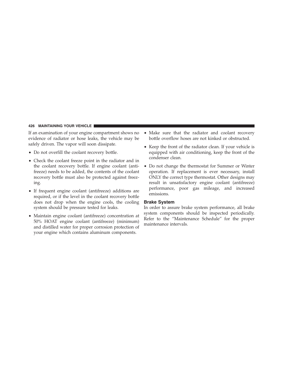 Brake system | Jeep 2012 Compass - Owner Manual User Manual | Page 428 / 497