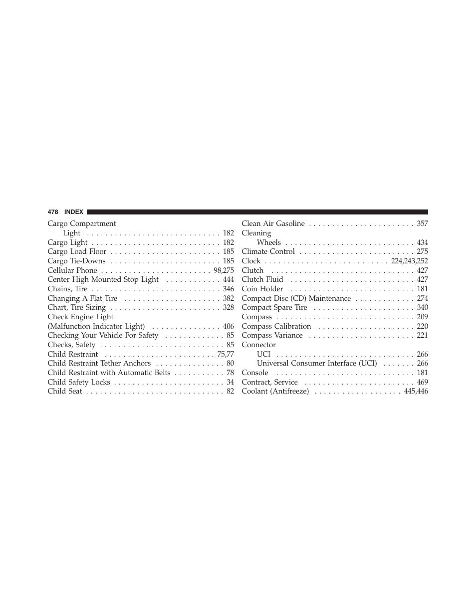 Jeep 2012 Compass - Owner Manual User Manual | Page 480 / 497