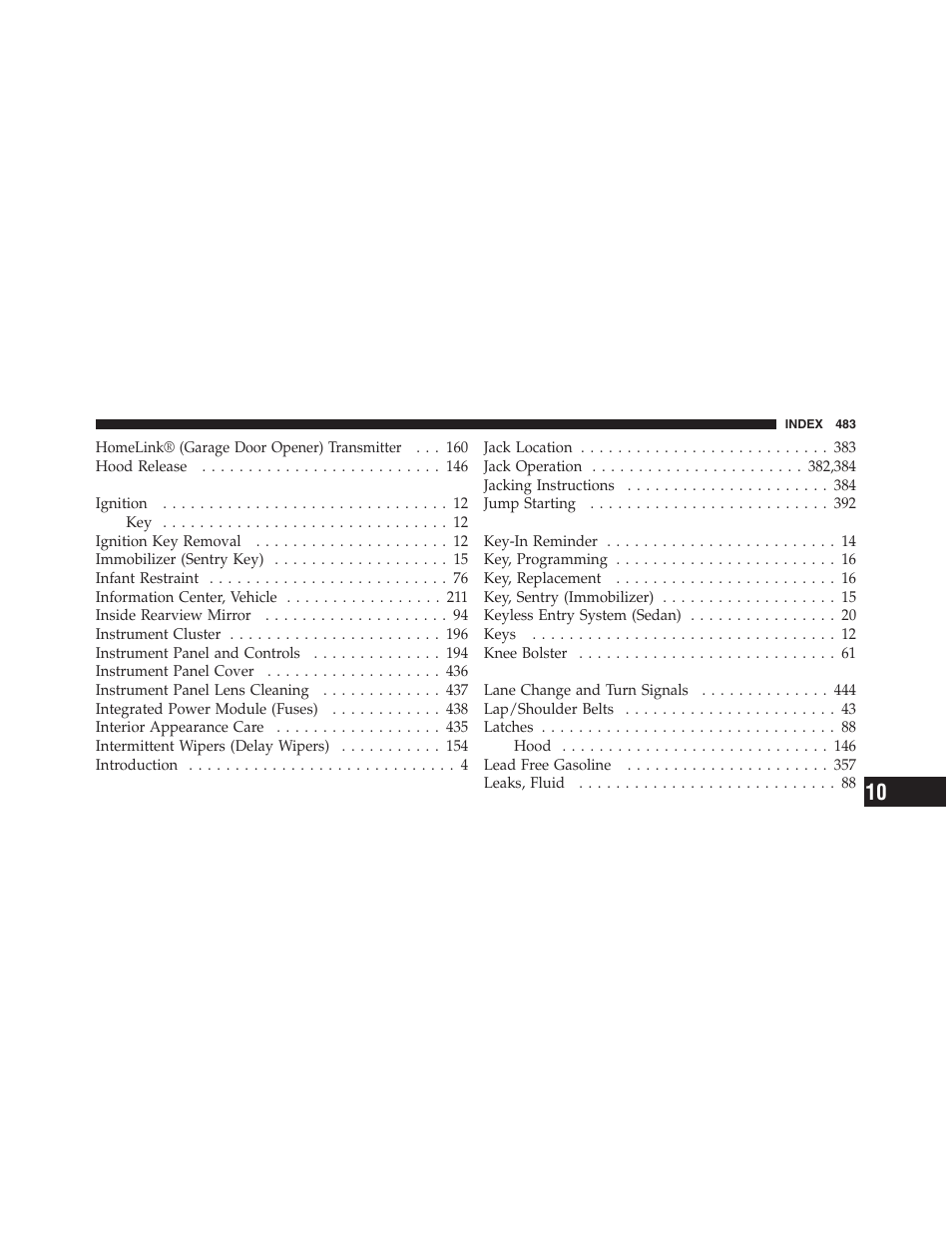 Jeep 2012 Compass - Owner Manual User Manual | Page 485 / 497