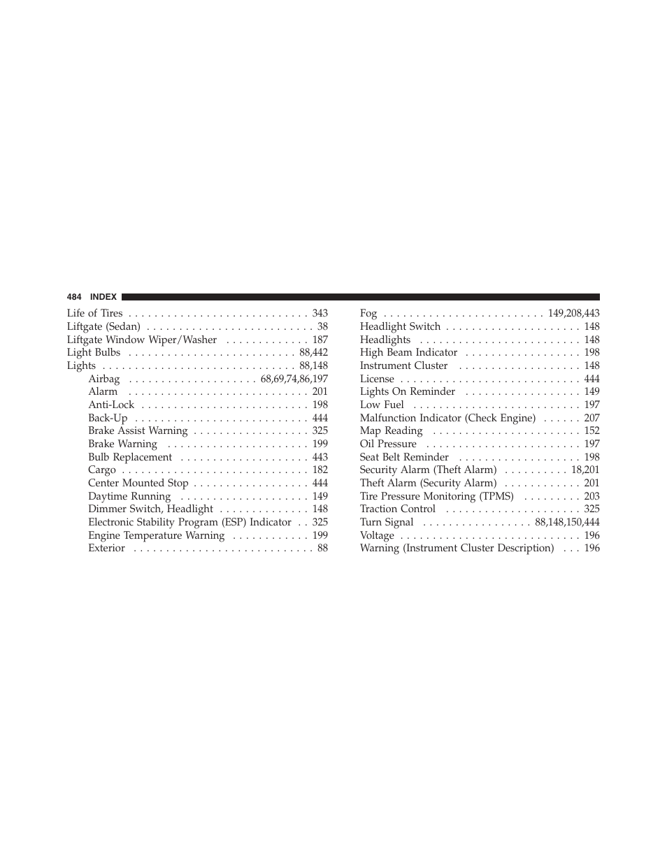 Jeep 2012 Compass - Owner Manual User Manual | Page 486 / 497