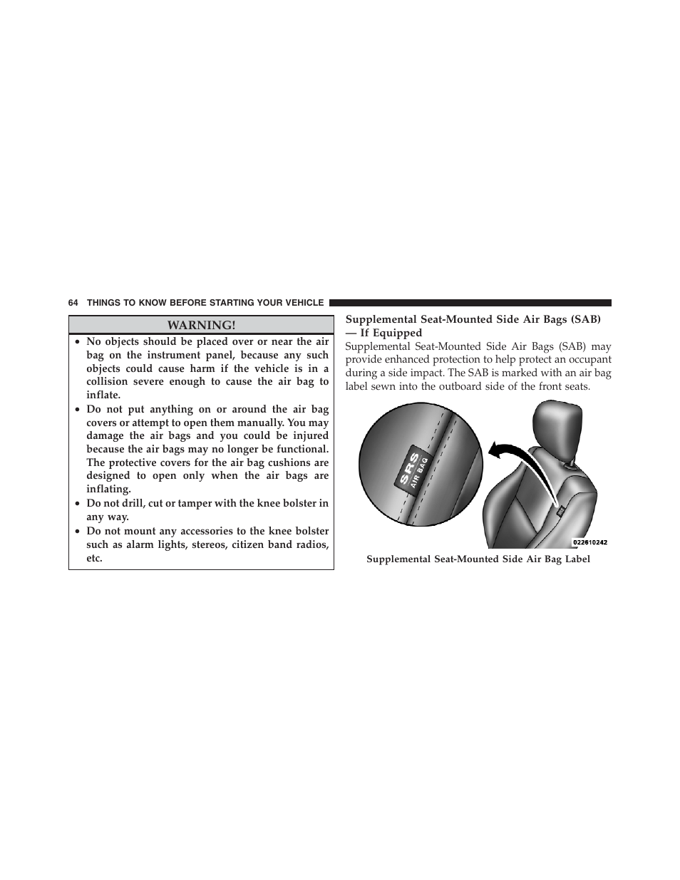 Jeep 2012 Compass - Owner Manual User Manual | Page 66 / 497