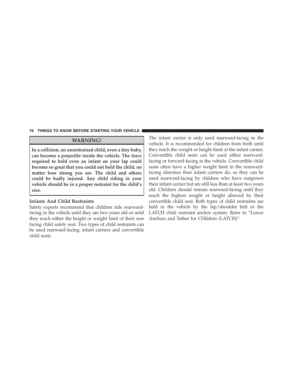 Jeep 2012 Compass - Owner Manual User Manual | Page 78 / 497