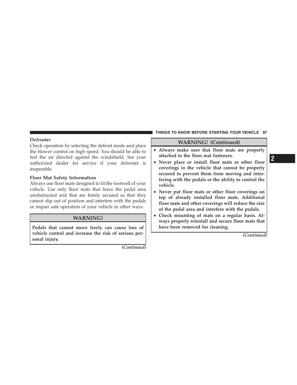 Jeep 2012 Compass - Owner Manual User Manual | Page 89 / 497