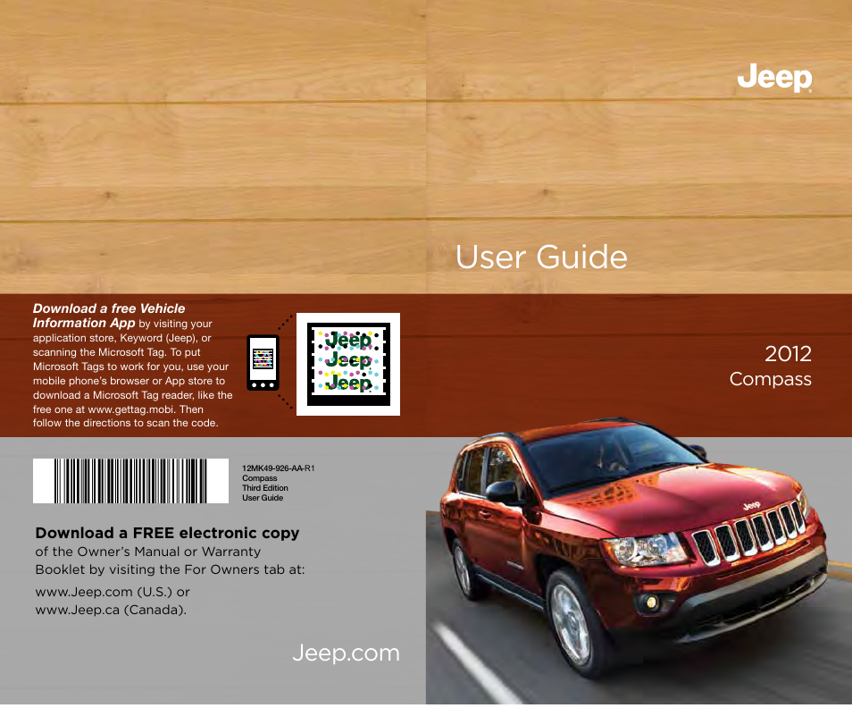 User guide, Compass | Jeep 2012 Compass - User Guide User Manual | Page 108 / 108