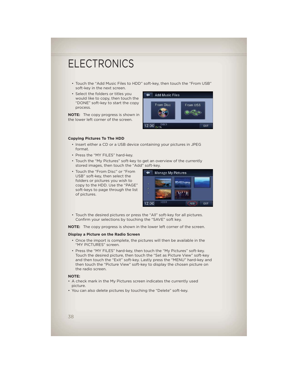 Electronics | Jeep 2012 Compass - User Guide User Manual | Page 40 / 108