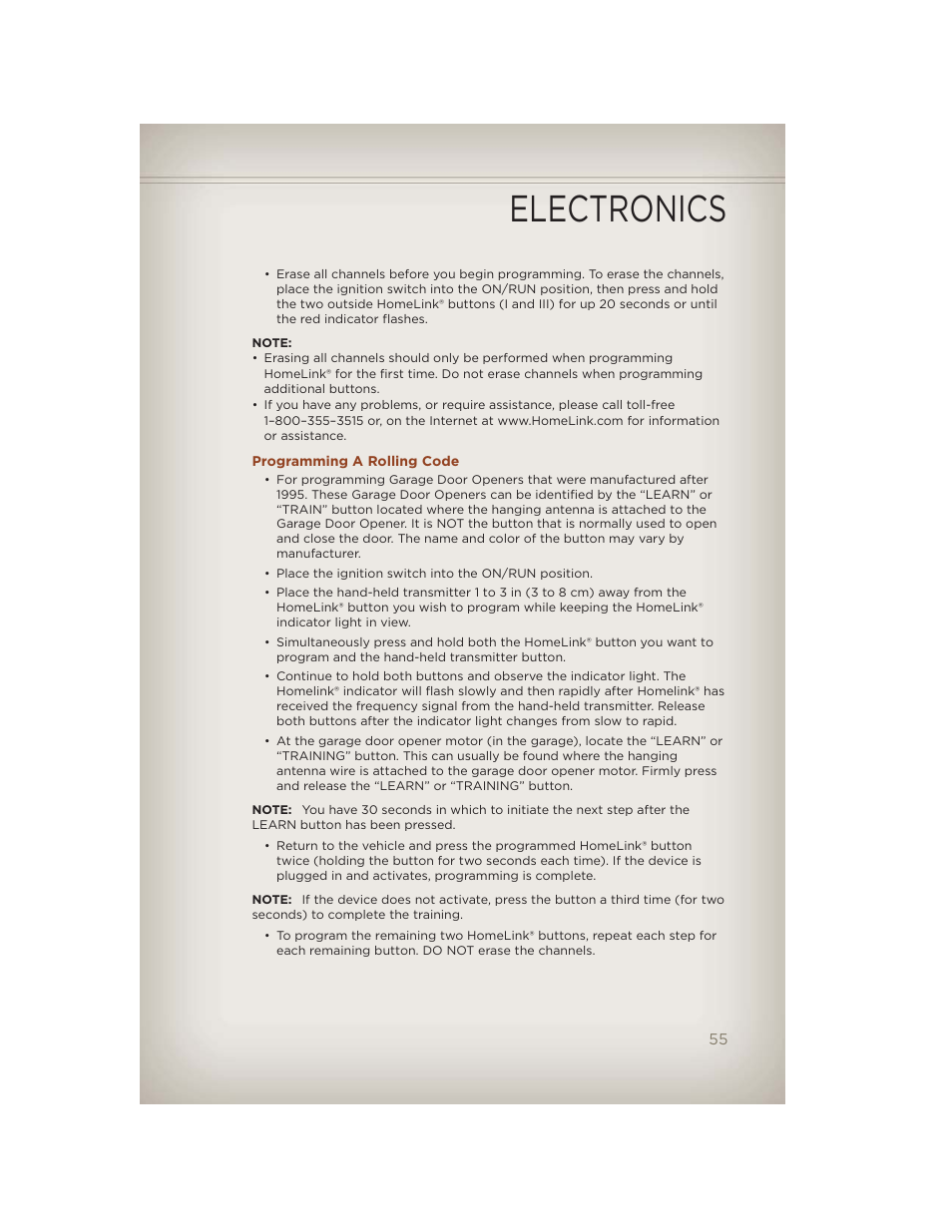 Programming a rolling code, Electronics | Jeep 2012 Compass - User Guide User Manual | Page 57 / 108