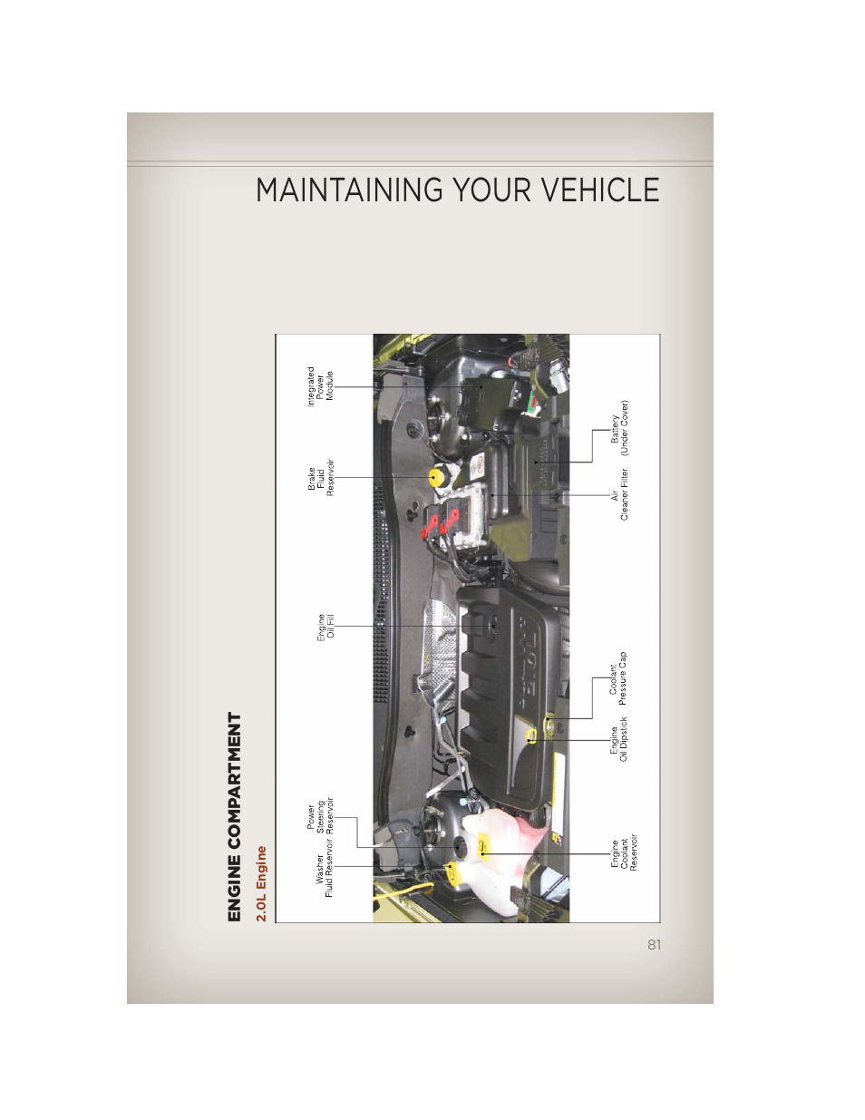 0l engine, Maintaining your vehicle | Jeep 2012 Compass - User Guide User Manual | Page 83 / 108