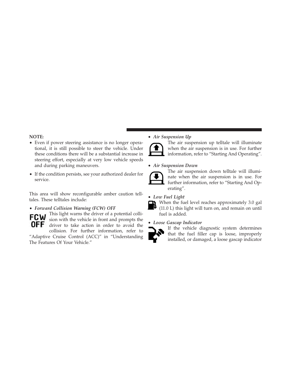 Evic amber telltale lights | Jeep 2012 Grand Cherokee - Owner Manual User Manual | Page 308 / 679