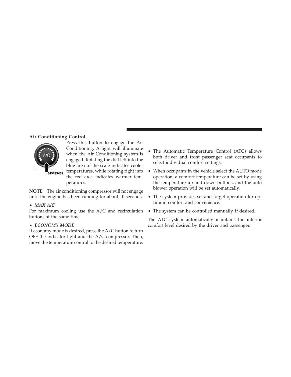 Dual-zone automatic temperature control, Atc) — if equipped | Jeep 2012 Grand Cherokee - Owner Manual User Manual | Page 400 / 679