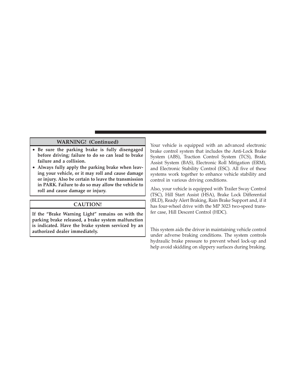 Electronic brake control system, Anti-lock brake system (abs) | Jeep 2012 Grand Cherokee - Owner Manual User Manual | Page 466 / 679