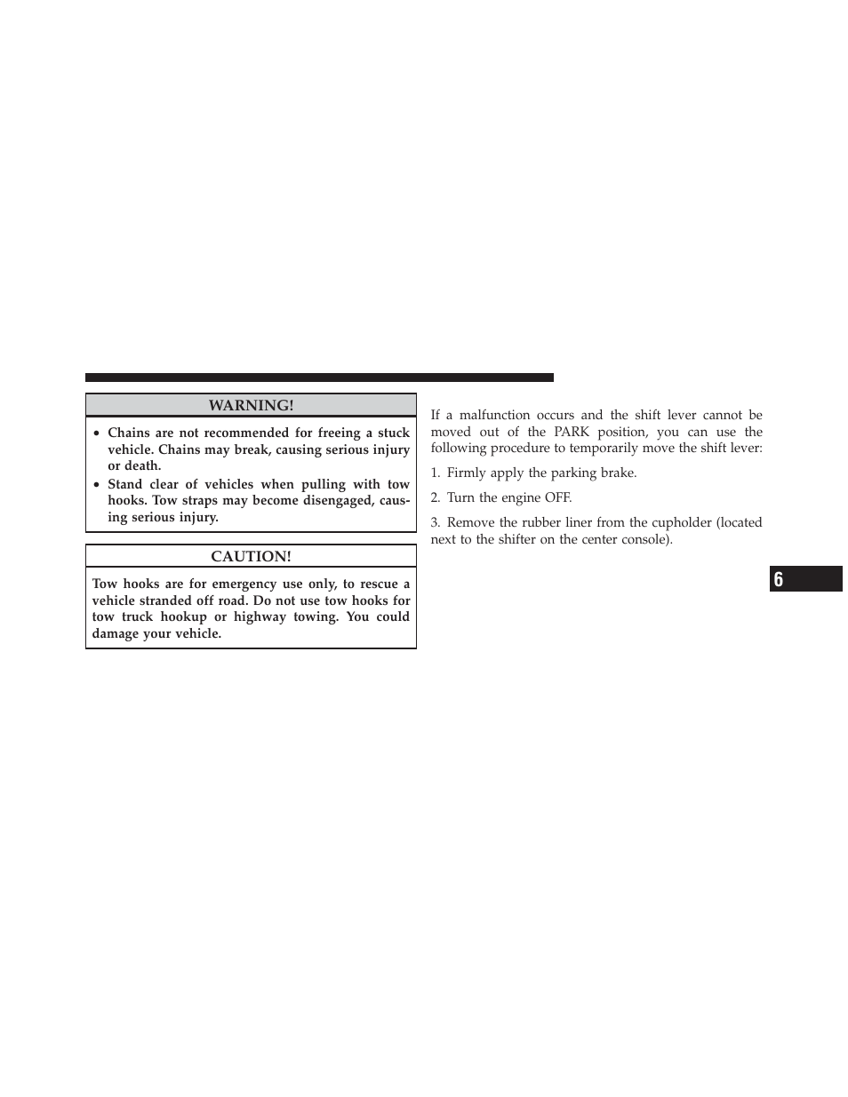 Shift lever override | Jeep 2012 Grand Cherokee - Owner Manual User Manual | Page 567 / 679