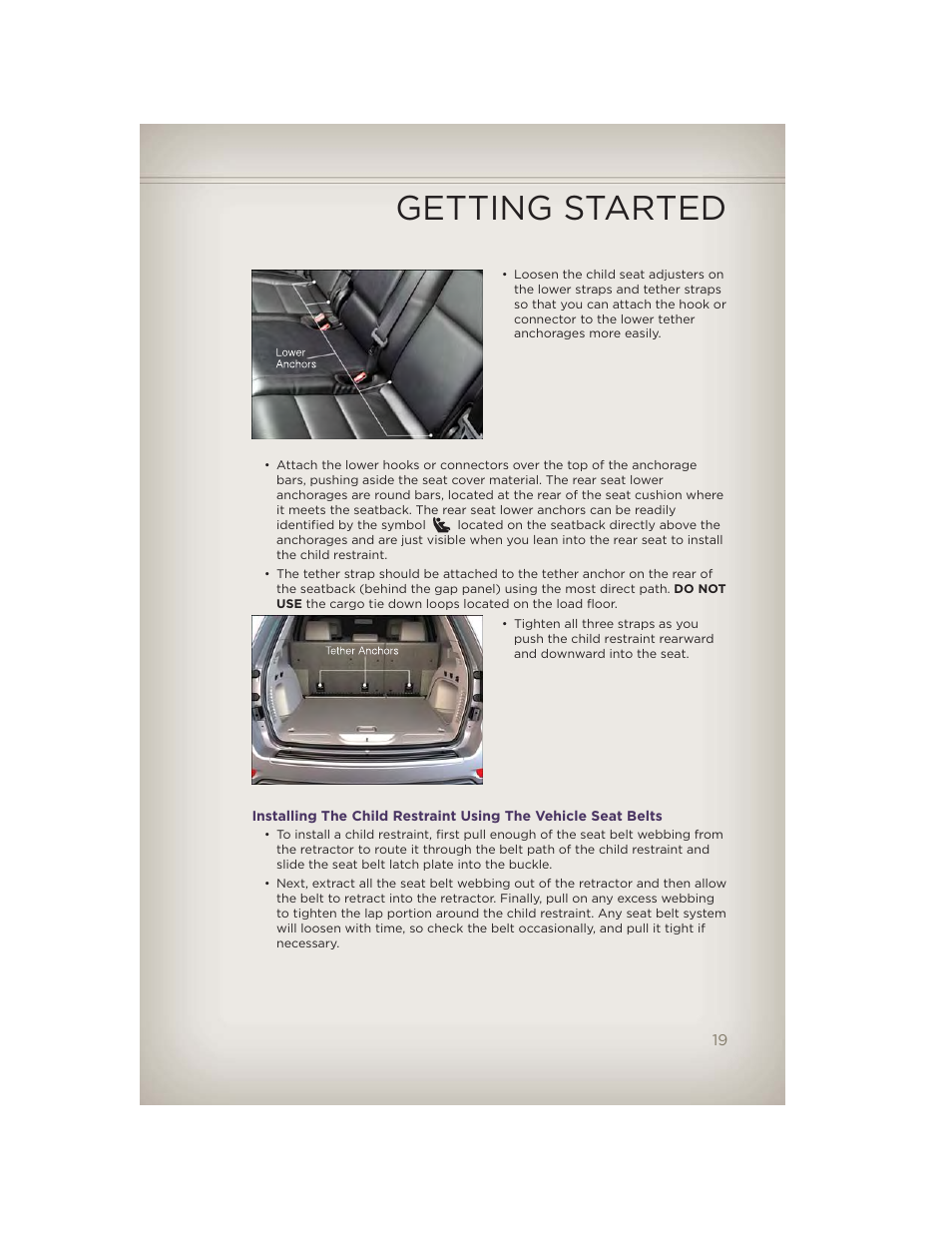 Getting started | Jeep 2012 Grand Cherokee SRT - User Guide User Manual | Page 21 / 148