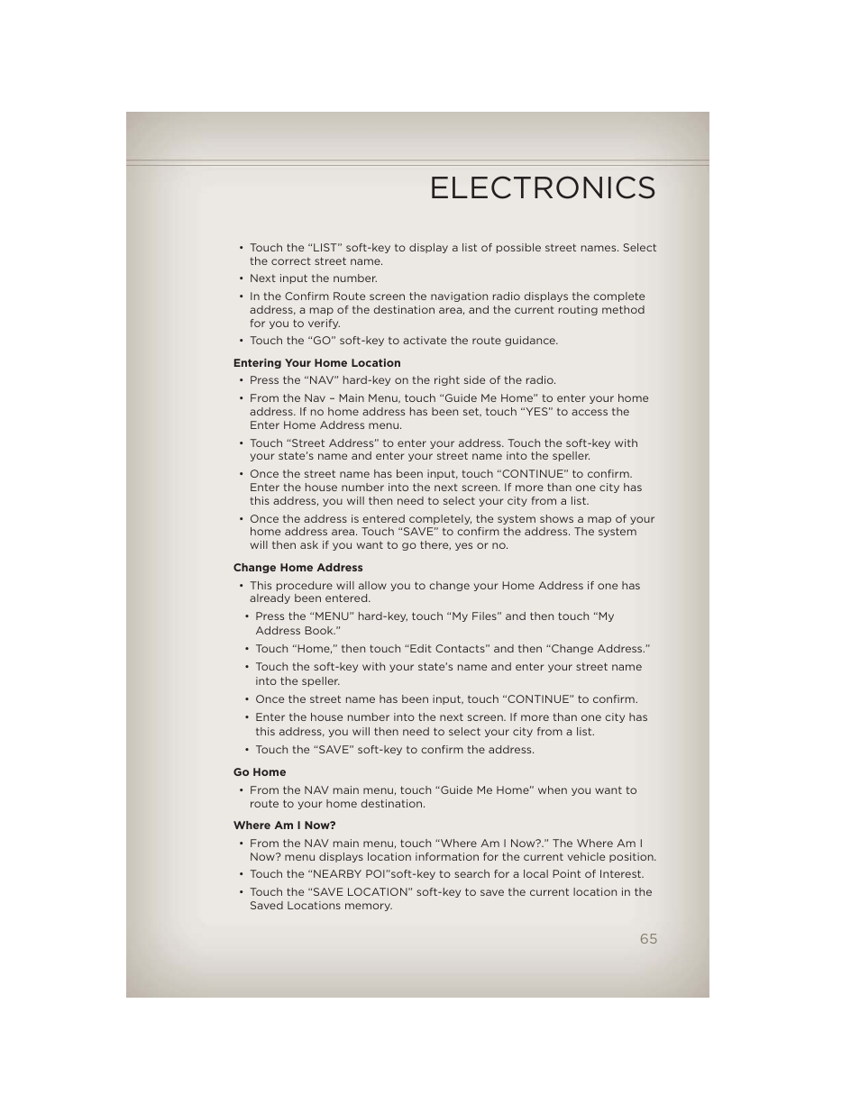 Electronics | Jeep 2012 Grand Cherokee SRT - User Guide User Manual | Page 67 / 148