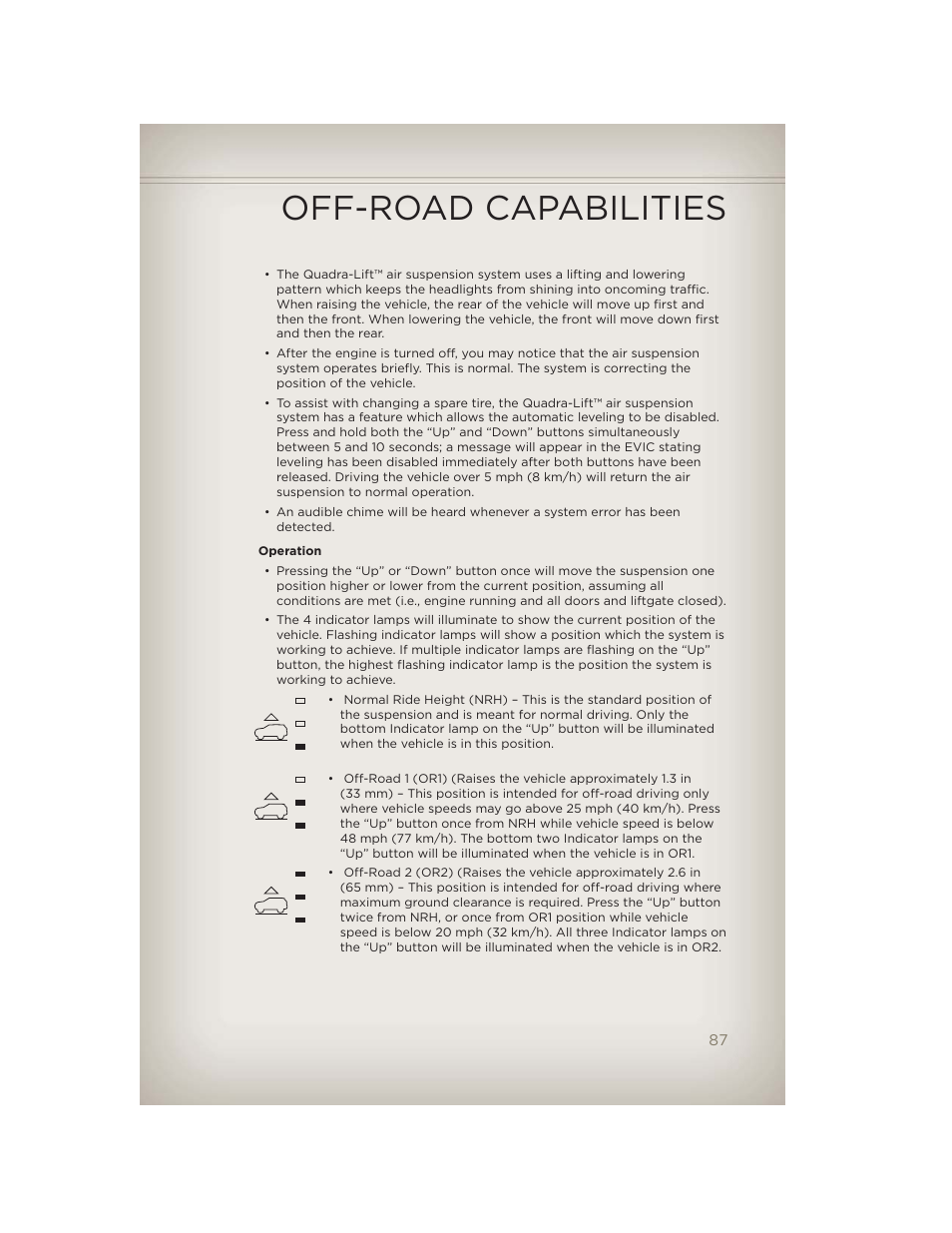 Off-road capabilities | Jeep 2012 Grand Cherokee SRT - User Guide User Manual | Page 89 / 148