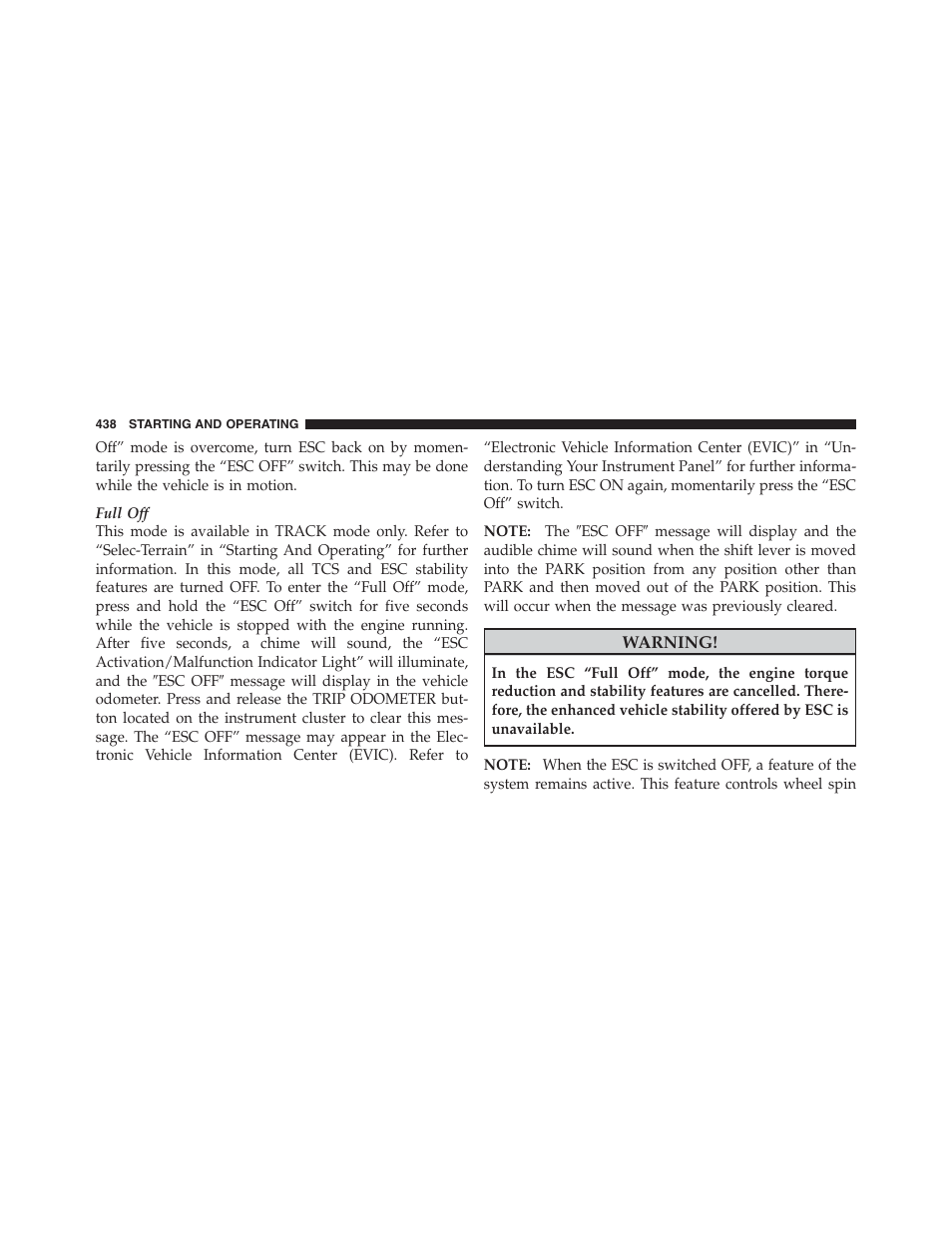 Jeep 2012 Grand Cherokee SRT - Owner Manual User Manual | Page 440 / 612