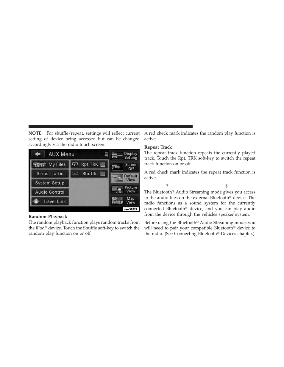 Bluetoothĥ audio streaming mode, Bluetooth௡ audio streaming mode | Ram Trucks MEDIA CENTER 730N for Chrysler User Manual | Page 112 / 216