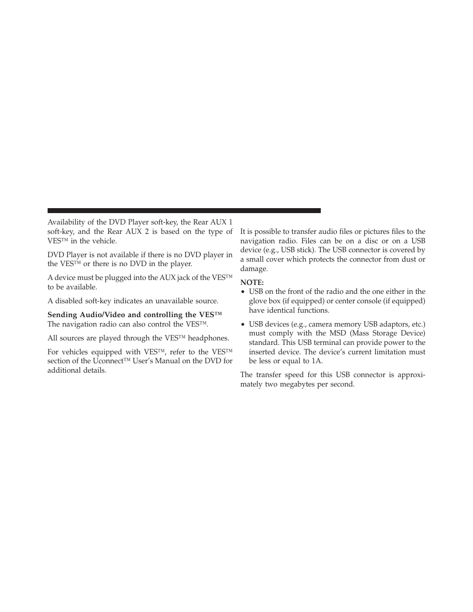 Usb connector | Ram Trucks MEDIA CENTER 730N for Chrysler User Manual | Page 118 / 216