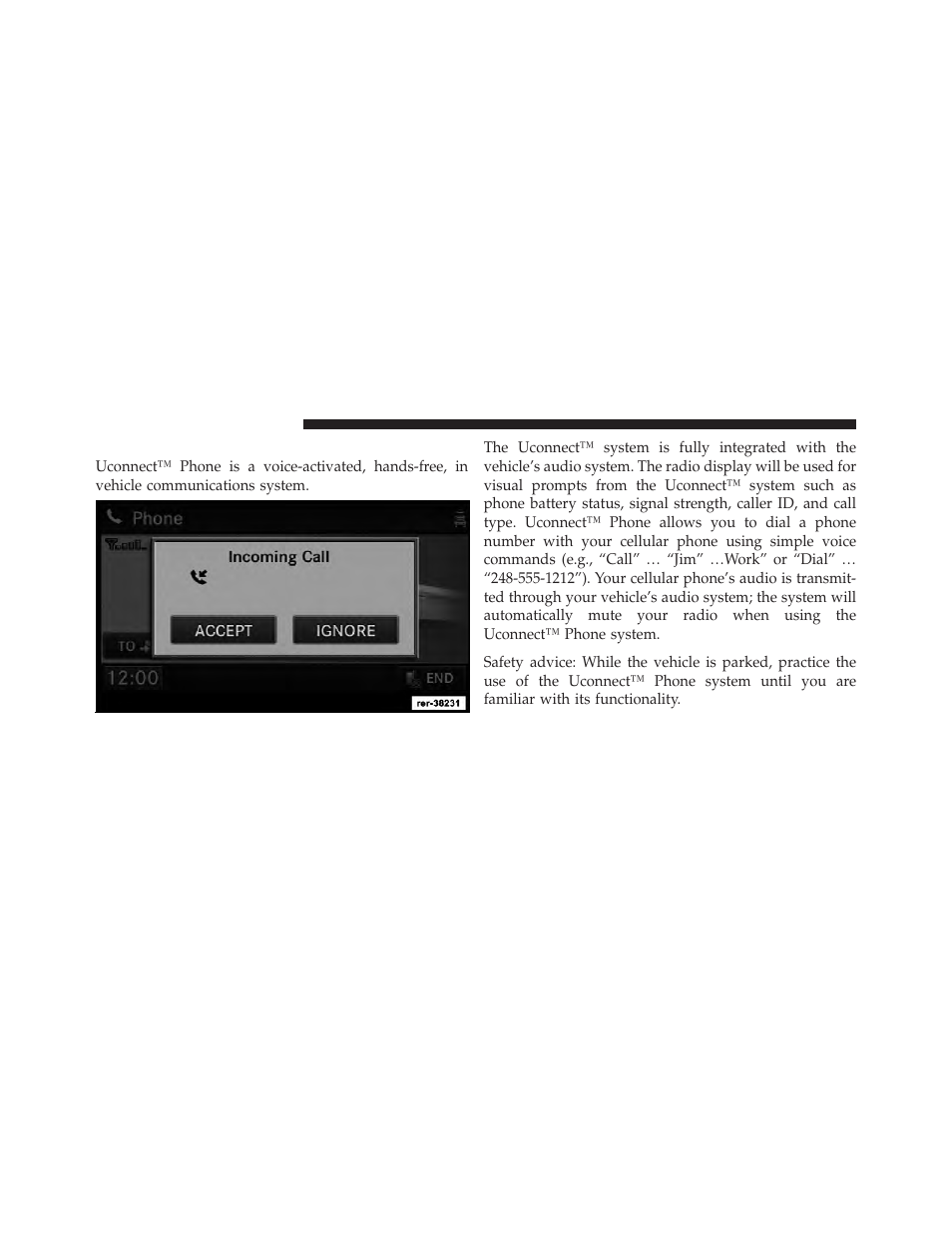 Uconnect™ phone | Ram Trucks MEDIA CENTER 730N for Chrysler User Manual | Page 135 / 216