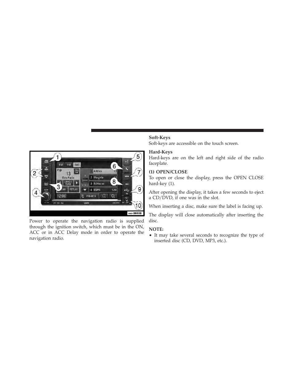 General handling, User interface elements | Ram Trucks MEDIA CENTER 730N for Chrysler User Manual | Page 21 / 216